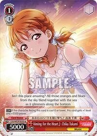 Aiming for the Heart Chika Takami - Love Live! School Idol Festival Series 10th Anniversary Premium Booster - Weiss Schwarz card