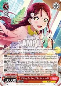 Waiting for You, Riko Sakurauchi - Love Live! School Idol Festival Series 10th Anniversary Premium Booster - Weiss Schwarz card