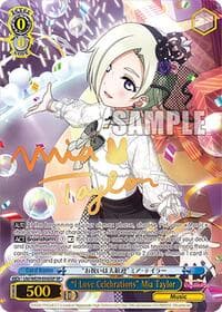 "I Love Celebrations" Mia Taylor (SP) - Love Live! School Idol Festival Series 10th Anniversary Premium Booster - Weiss Schwarz card