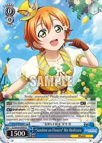 "Sunshine on Flowers" Rin Hoshizora - Love Live! School Idol Festival Series 10th Anniversary Premium Booster - Weiss Schwarz card