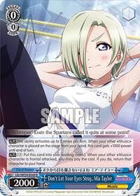 Don't Let Your Eyes Stray, Mia Taylor - Love Live! School Idol Festival Series 10th Anniversary Premium Booster - Weiss Schwarz card