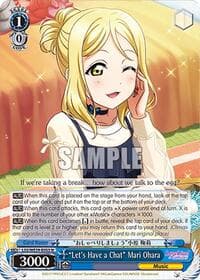 "Let's Have a Chat" Mari Ohara - Love Live! School Idol Festival Series 10th Anniversary Premium Booster - Weiss Schwarz card