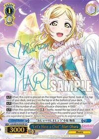 "Let's Have a Chat" Mari Ohara (SP) - Love Live! School Idol Festival Series 10th Anniversary Premium Booster - Weiss Schwarz card