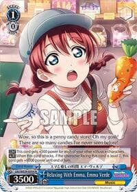 Relaxing With Emma, Emma Verde - Love Live! School Idol Festival Series 10th Anniversary Premium Booster - Weiss Schwarz card