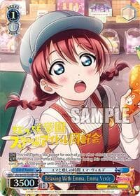 Relaxing With Emma, Emma Verde (FP) - Love Live! School Idol Festival Series 10th Anniversary Premium Booster - Weiss Schwarz card