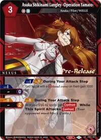 Asuka Shikinami Langley -Operation Yamato- - Collaboration Booster 01: Halo of Awakening Pre-Release Cards - Battle Spirits Saga card