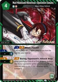 Mari Makinami Illustrious -Operation Yamato- - Collaboration Booster 01: Halo of Awakening Pre-Release Cards - Battle Spirits Saga card