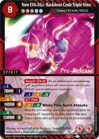 New EVA-02a -Backdoor Code Triple Nine- - Collaboration Booster 01: Halo of Awakening Pre-Release Cards - Battle Spirits Saga card