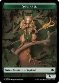 Squirrel // Food Double-Sided Token - Bloomburrow - Magic: The Gathering card