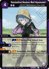 Tentative Name: Rei Ayanami - Collaboration Booster 01: Halo of Awakening Pre-Release Cards - Battle Spirits Saga card