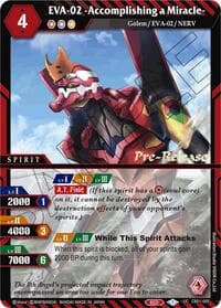 EVA-02 -Accomplishing a Miracle- - Collaboration Booster 01: Halo of Awakening Pre-Release Cards - Battle Spirits Saga card