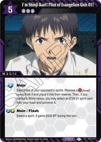 I'm Shinji Ikari! Pilot of Evangelion Unit-01! - Collaboration Booster 01: Halo of Awakening Pre-Release Cards - Battle Spirits Saga card