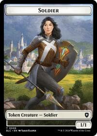 Soldier // Citizen Double-Sided Token - Commander: Bloomburrow - Magic: The Gathering card