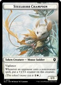 Steelburr Champion // Squid Double-Sided Token - Commander: Bloomburrow - Magic: The Gathering card