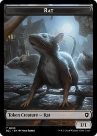 Rat // Raccoon Double-Sided Token - Commander: Bloomburrow - Magic: The Gathering card