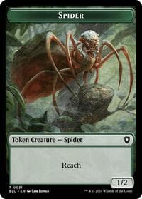 Spider // Blood Double-Sided Token - Commander: Bloomburrow - Magic: The Gathering card