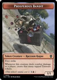 Prosperous Bandit // Treasure Double-Sided Token - Commander: Bloomburrow - Magic: The Gathering card