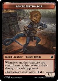 Agate Instigator // Rabbit Double-Sided Token - Commander: Bloomburrow - Magic: The Gathering card