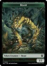 Beast (0024) // Treasure Double-Sided Token - Commander: Bloomburrow - Magic: The Gathering card