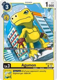 Agumon - BT17-029 - Secret Crisis - Digimon Card Game card