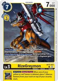 RizeGreymon - Secret Crisis - Digimon Card Game card