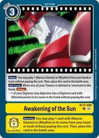 Awakening of the Sun - Secret Crisis - Digimon Card Game card