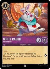 White Rabbit - Royal Herald - Shimmering Skies - Disney Lorcana card