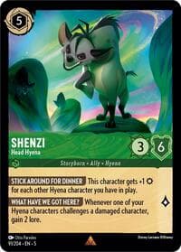 Shenzi - Head Hyena - Shimmering Skies - Disney Lorcana card