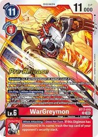 WarGreymon - Secret Crisis Pre-Release Cards - Digimon Card Game card