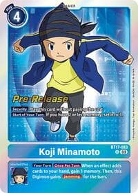 Koji Minamoto - Secret Crisis Pre-Release Cards - Digimon Card Game card