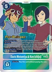 Davis Motomiya & Ken Ichijoji - Secret Crisis Pre-Release Cards - Digimon Card Game card