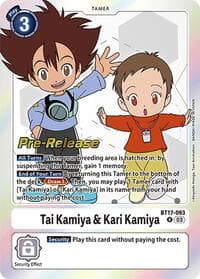 Tai Kamiya & Kari Kamiya - Secret Crisis Pre-Release Cards - Digimon Card Game card