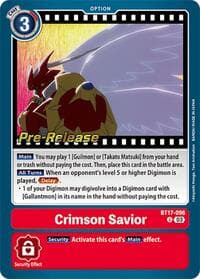 Crimson Savior - Secret Crisis Pre-Release Cards - Digimon Card Game card