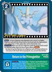 Return to the Primogenitor - Secret Crisis Pre-Release Cards - Digimon Card Game card