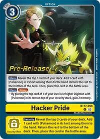 Hacker Pride - Secret Crisis Pre-Release Cards - Digimon Card Game card