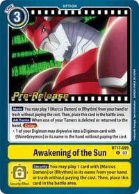 Awakening of the Sun - Secret Crisis Pre-Release Cards - Digimon Card Game card