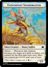 Flowerfoot Swordmaster Token - Bloomburrow - Magic: The Gathering card