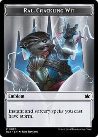 Emblem - Ral, Crackling Wit - Bloomburrow - Magic: The Gathering card