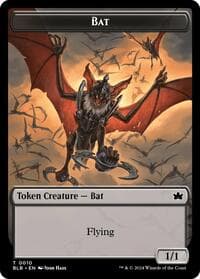 Bat // Warren Warleader Double-Sided Token - Bloomburrow - Magic: The Gathering card