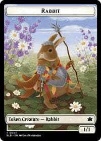 Rabbit // Splash Lasher Double-Sided Token - Bloomburrow - Magic: The Gathering card