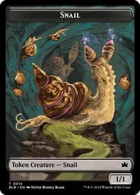 Snail // Thundertrap Trainer Double-Sided Token - Bloomburrow - Magic: The Gathering card