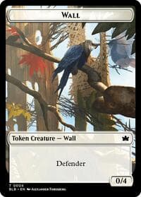 Wall // Intrepid Rabbit Double-Sided Token - Bloomburrow - Magic: The Gathering card