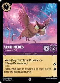 Archimedes - Exasperated Owl - Shimmering Skies - Disney Lorcana card