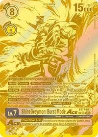 ShineGreymon: Burst Mode ACE (Textured) - Secret Crisis - Digimon Card Game card