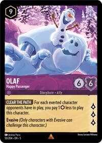 Olaf - Happy Passenger - Shimmering Skies - Disney Lorcana card