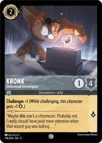 Kronk - Unlicensed Investigator - Shimmering Skies - Disney Lorcana card