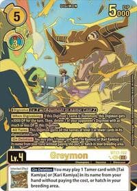 Greymon (Right) (Textured) - Secret Crisis - Digimon Card Game card