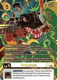 Greymon (Left) (Textured) - Secret Crisis - Digimon Card Game card