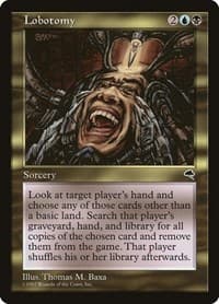Lobotomy - Tempest - Magic: The Gathering card