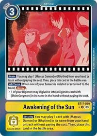 Awakening of the Sun (Secret Crisis: Movie Memorial Pack) - Secret Crisis - Digimon Card Game card